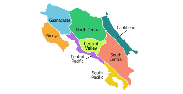 Costa Rica Area Map